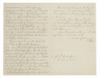 LEE, ROBERT E. Autograph Letter Signed, RELee, as Superintendent of West Point, to George W. Callum,